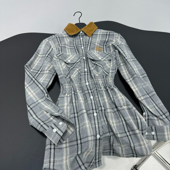 Miu Miu new flannel plaid dress - Picture 9 of 9